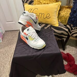 Nike Women's Sneakers - White, Orange, Yellow, Black